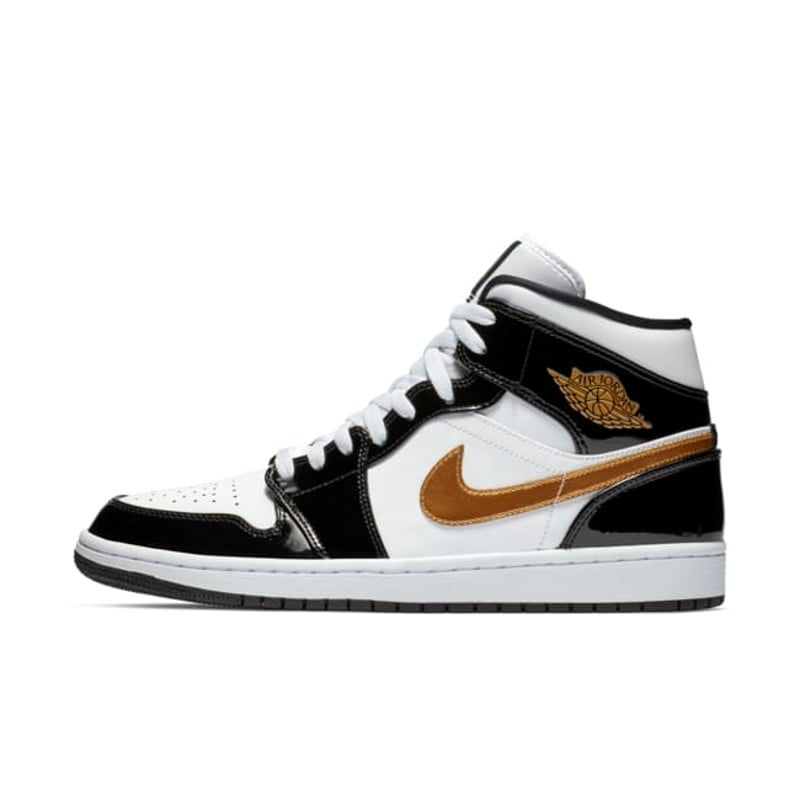 Air Jordan 1 Mid "Black & Metallic Gold"